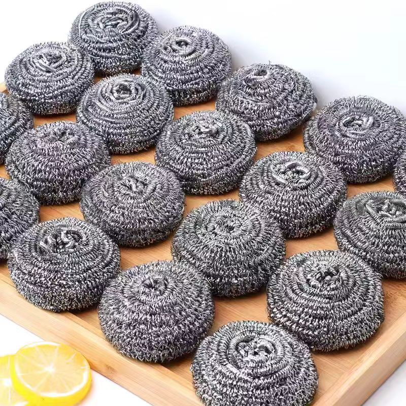 Ruibao Food-Grade Stainless Steel Large Wire Scrubbers, 20 Pieces/pack, for Home...