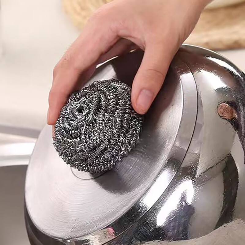 Ruibao Food-Grade Stainless Steel Large Wire Scrubbers, 20 Pieces/pack, for Home...