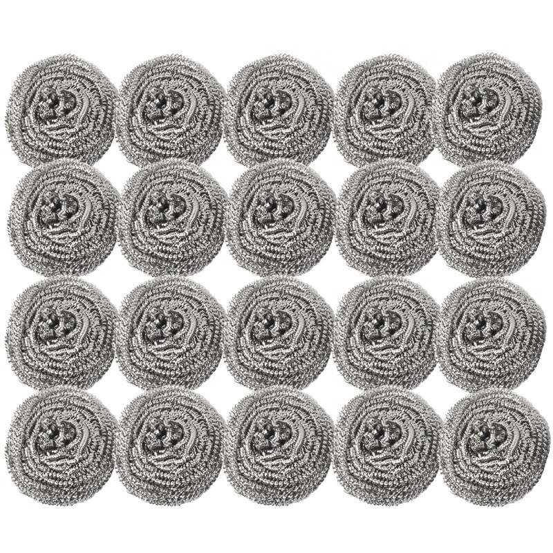 Ruibao Food-Grade Stainless Steel Large Wire Scrubbers, 20 Pieces/pack, for Home...