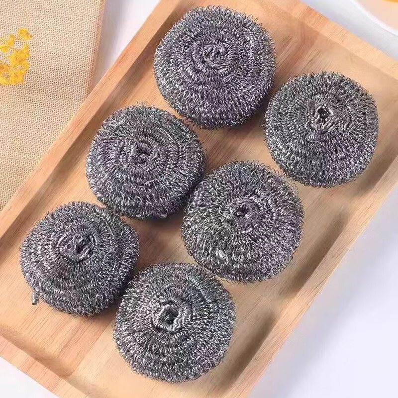 Ruibao Food-Grade Stainless Steel Large Wire Scrubbers, 20 Pieces/pack, for Home...