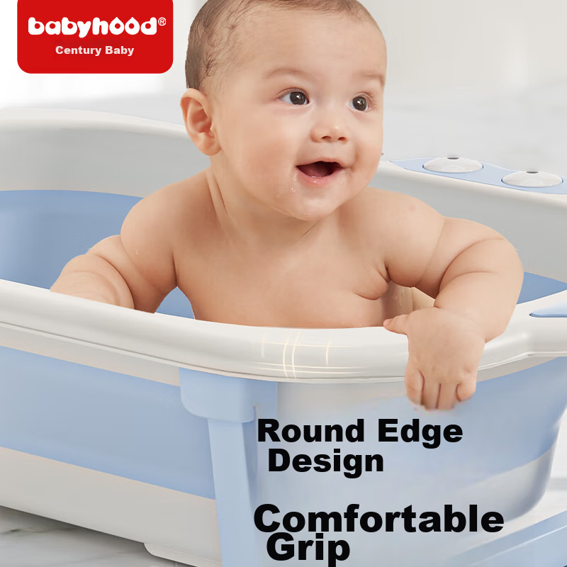 Babyhood Baby Bathtub Folding Bath Tub for Babies Children Sitting and Lying Bat...