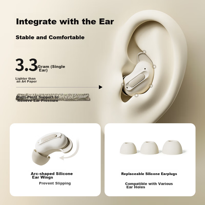 Snake Saint Xiao You ANC Active Noise Cancellation Ultra-Thin Sleep Bluetooth He...