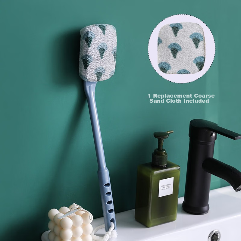 Jiebishi Bath Scrubber, Shower Brush, Back Scrubber, Long Handle, Powerful Exfol...