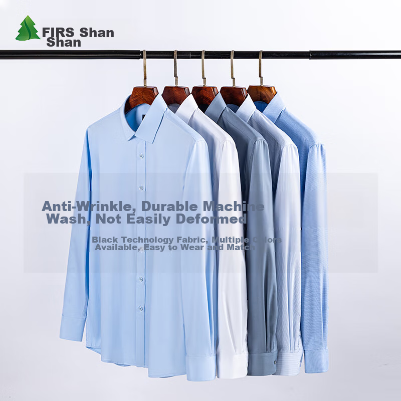 FIRS Wrinkle-Resistant, Stain-Resistant, And Water-Repellent Non-Iron Long Sleev...