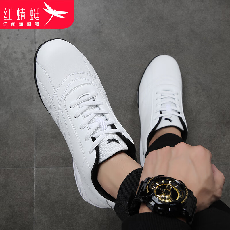 Red Dragonfly Large Size Men's Shoes, Sports Casual Shoes, Men's Flat Leather Sh...