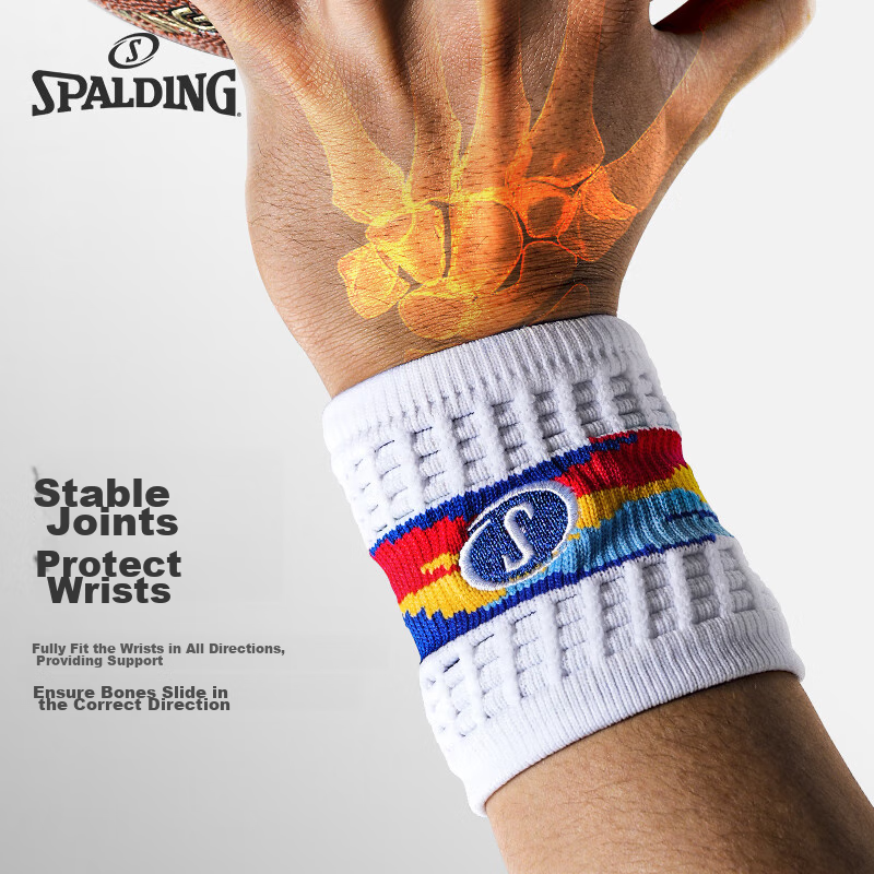Spalding Basketball Wristband for Men And Women, Fitness Sports, Volleyball, Bad...