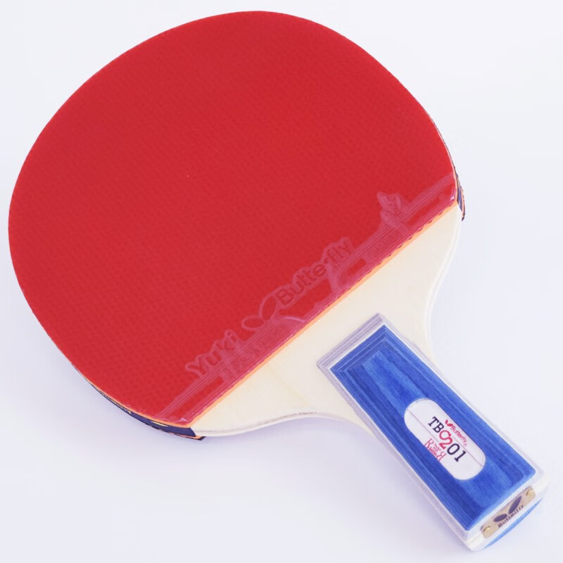 Butterfly TBC-201 Table Tennis Racket [Double-Sided Reverse Rubber], Straight Ha...