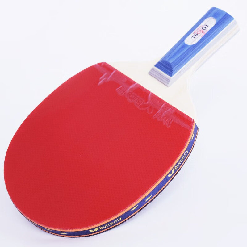 Butterfly TBC-201 Table Tennis Racket [Double-Sided Reverse Rubber], Straight Ha...