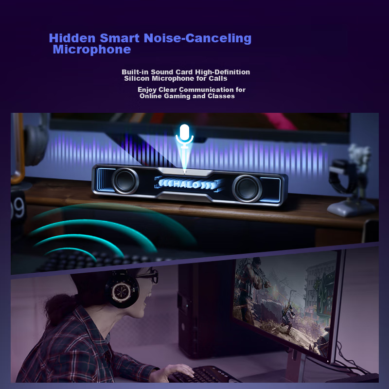 Edifier Hua Zai Halo SoundBar Desktop Speaker, Home Computer Gaming Speaker, Lon...