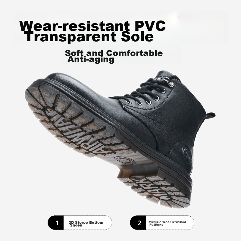 Mack Wuhu Martin Boots, Men's Autumn And Winter Cotton Shoes, Fleece-Lined Snow...