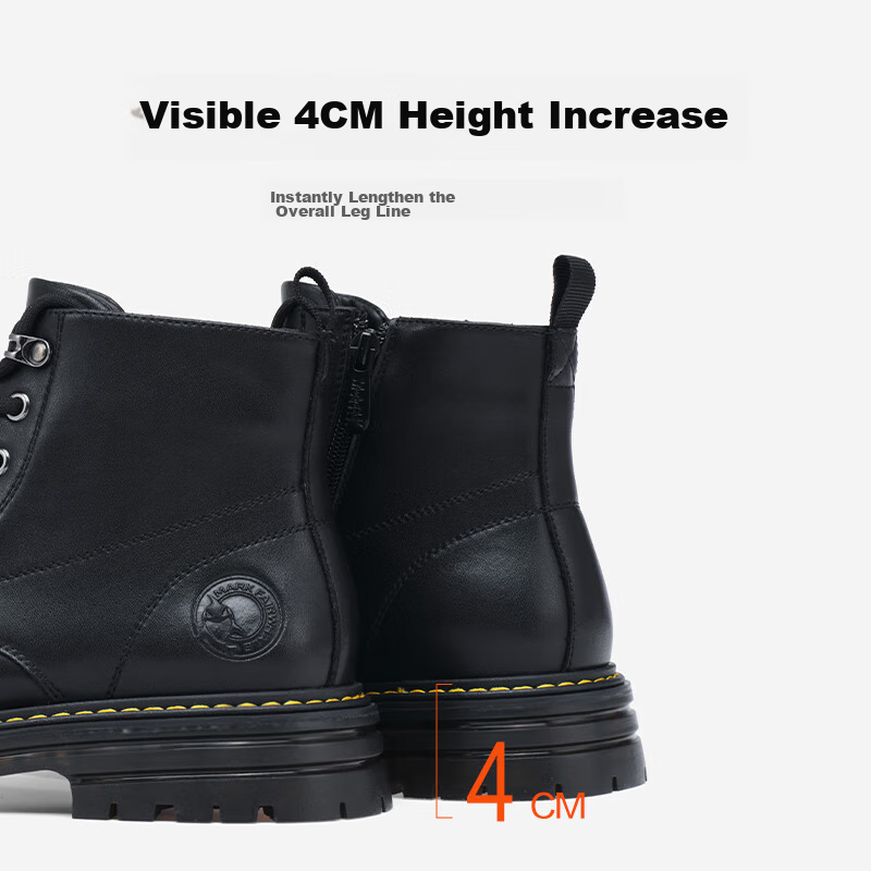 Mack Wuhu Martin Boots, Men's Autumn And Winter Cotton Shoes, Fleece-Lined Snow...