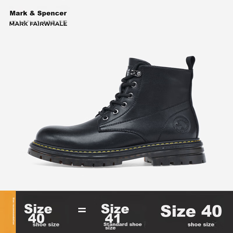 Mack Wuhu Martin Boots, Men's Autumn And Winter Cotton Shoes, Fleece-Lined Snow...