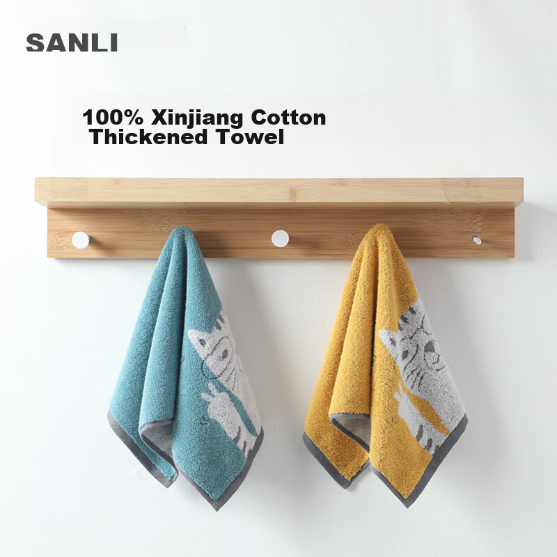 Sanli Children's Towel, Kids' Towel, Class A, 100% Pure Cotton, Low Shedding, Fa...