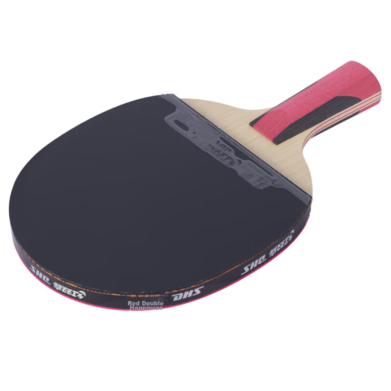 DHS Kuangbiao Peach Pink Six-Star Table Tennis Racket, Straight Handle, Competit...