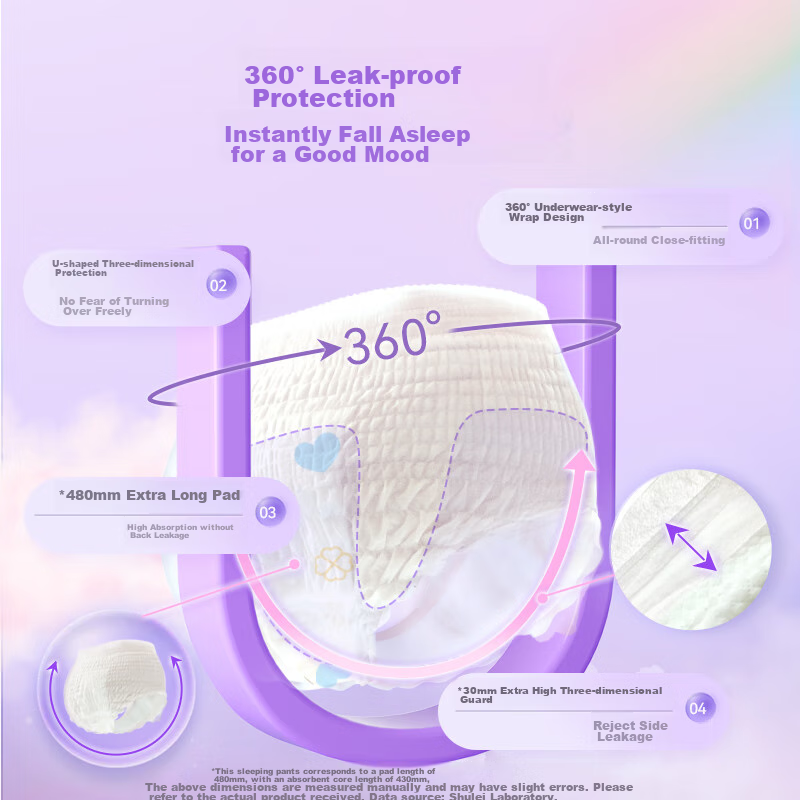 Shulei Light Oxygen Cotton Pants-Style Sanitary Napkins, Good Dream Comfort Pant...