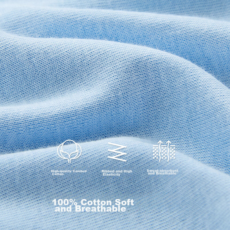 Sanqiang Men's Underwear [100% Cotton High-Waist] High-Elastic Ribbed Breathable...