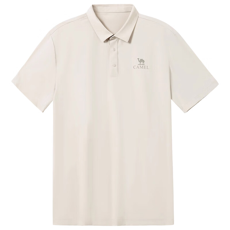 CAMEL Men's Outdoor Quick-Dry T-shirt with Collar, Short Sleeve, Cooling, Elasti...