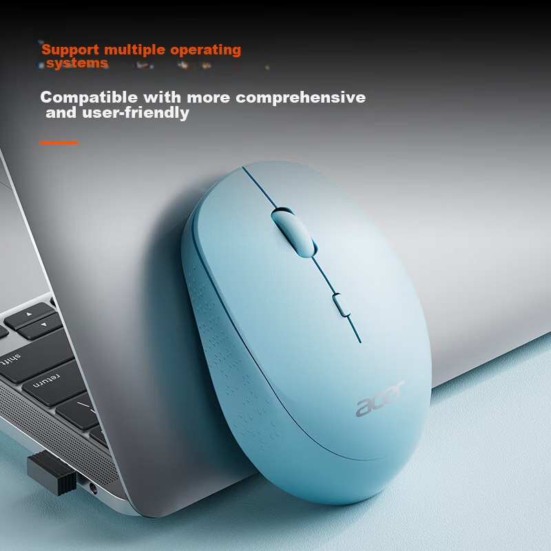 Acer Wireless 2.4GHz Office Mouse, Type-C Rechargeable, Symmetrical Mouse, Porta...