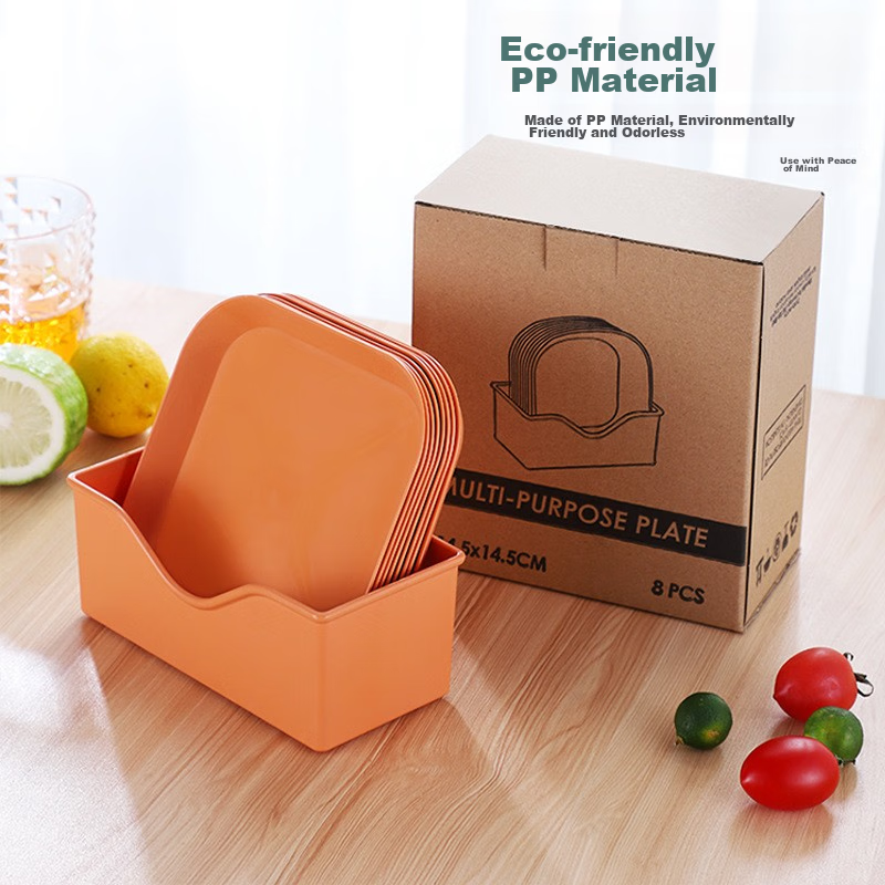 Shihua Fruit Plate Snack Dish, Dining Table Divided Plate Bone Dish, Candy Dried...