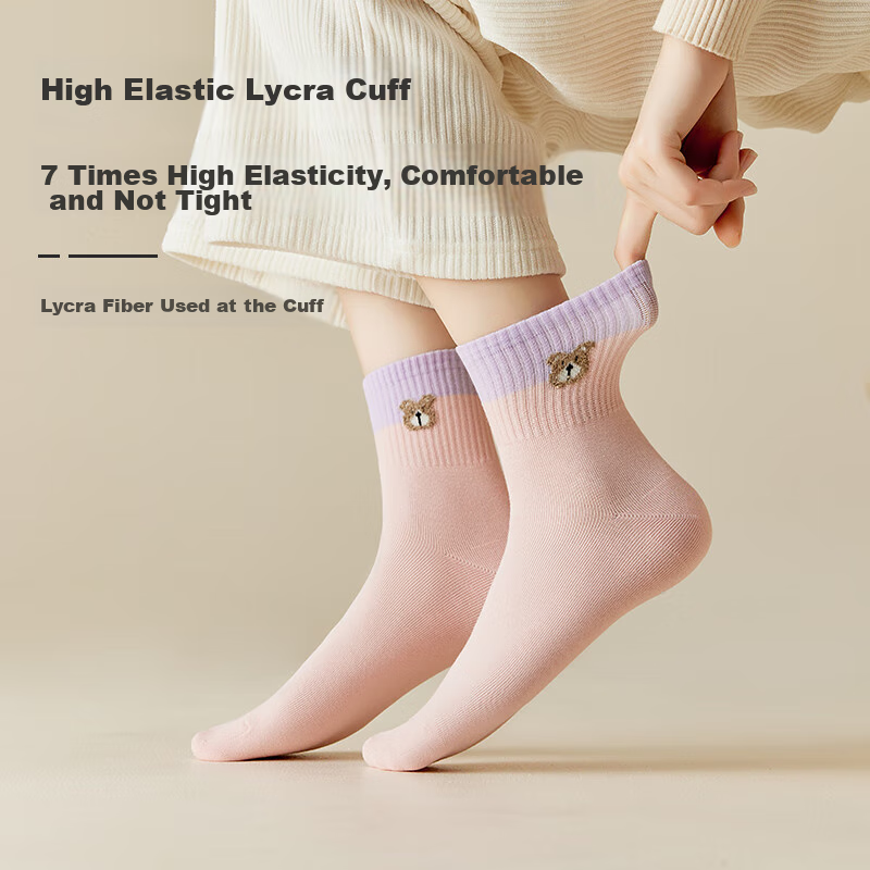 Liangrenfang Women's Summer Socks, 100% Pure Cotton, 7A Grade Odor-Resistant And...
