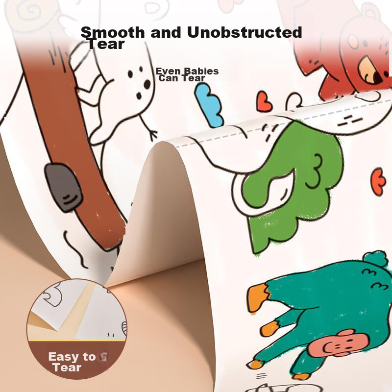 Meletongnian Children's Doodle Coloring Roll, Drawing Paper, No Wall Staining, F...