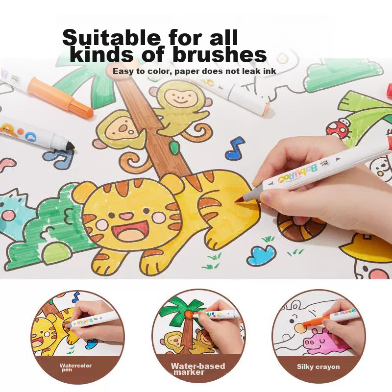 Meletongnian Children's Doodle Coloring Roll, Drawing Paper, No Wall Staining, F...