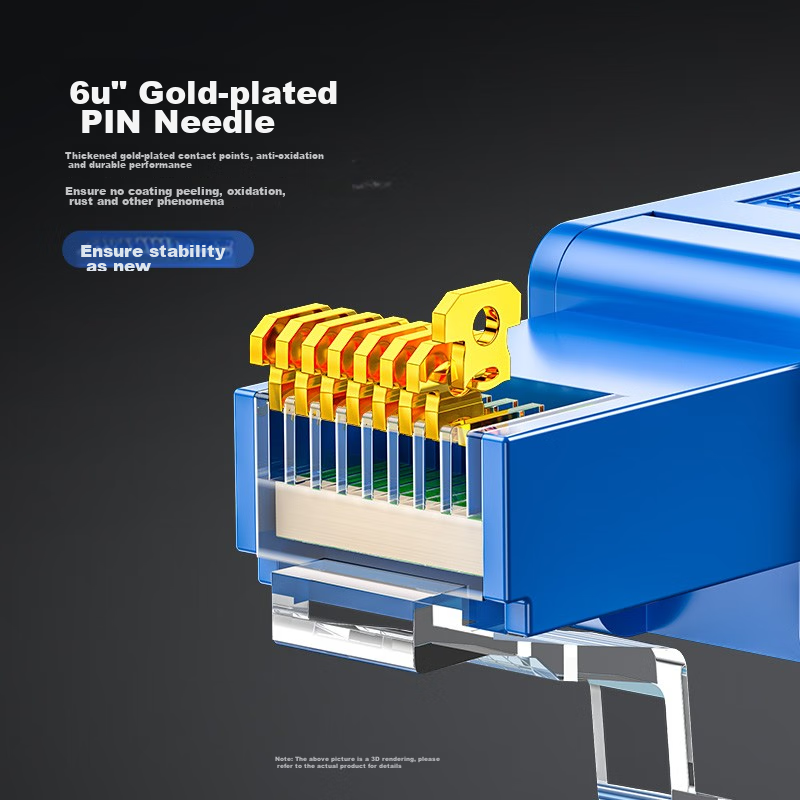 SAMZHE Cat6 Toolless Crystal Head, Engineering Grade 8P8C Toolless RJ45 Computer...