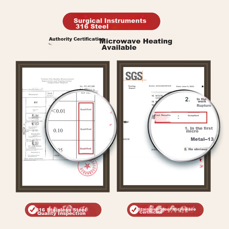 Maxcook 316 Stainless Steel Lunch Box, Microwave-Safe 4-Compartment Insulated St...