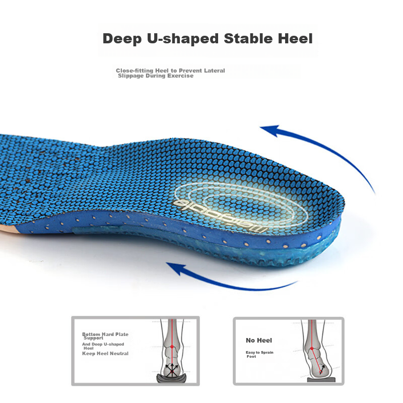 Maigaole Sports Insoles for Men, Thickened Shock-Absorbing Elastic Basketball Sh...
