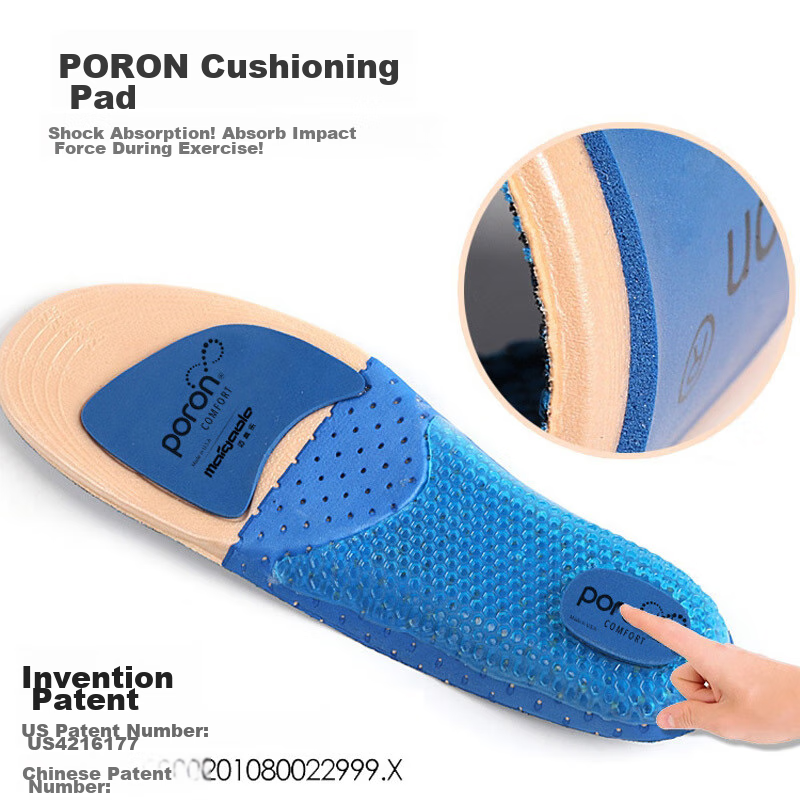 Maigaole Sports Insoles for Men, Thickened Shock-Absorbing Elastic Basketball Sh...