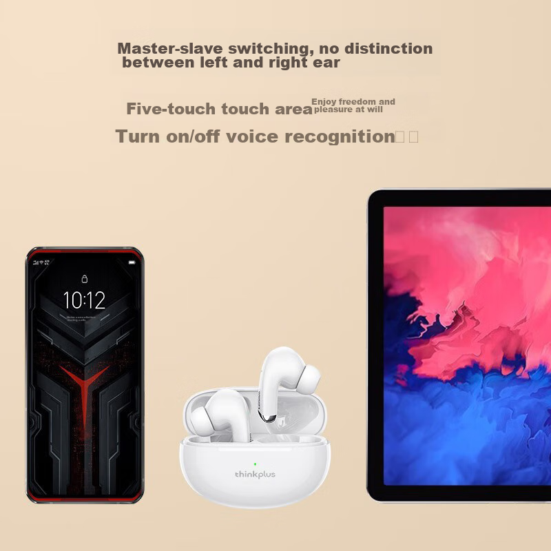 Lenovo True Wireless Bluetooth Earbuds, In-Ear Sports High-Definition Calling Mu...