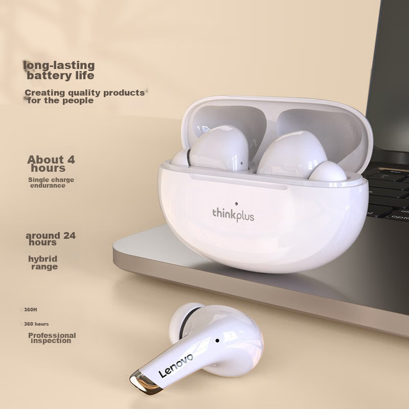 Lenovo True Wireless Bluetooth Earbuds, In-Ear Sports High-Definition Calling Mu...