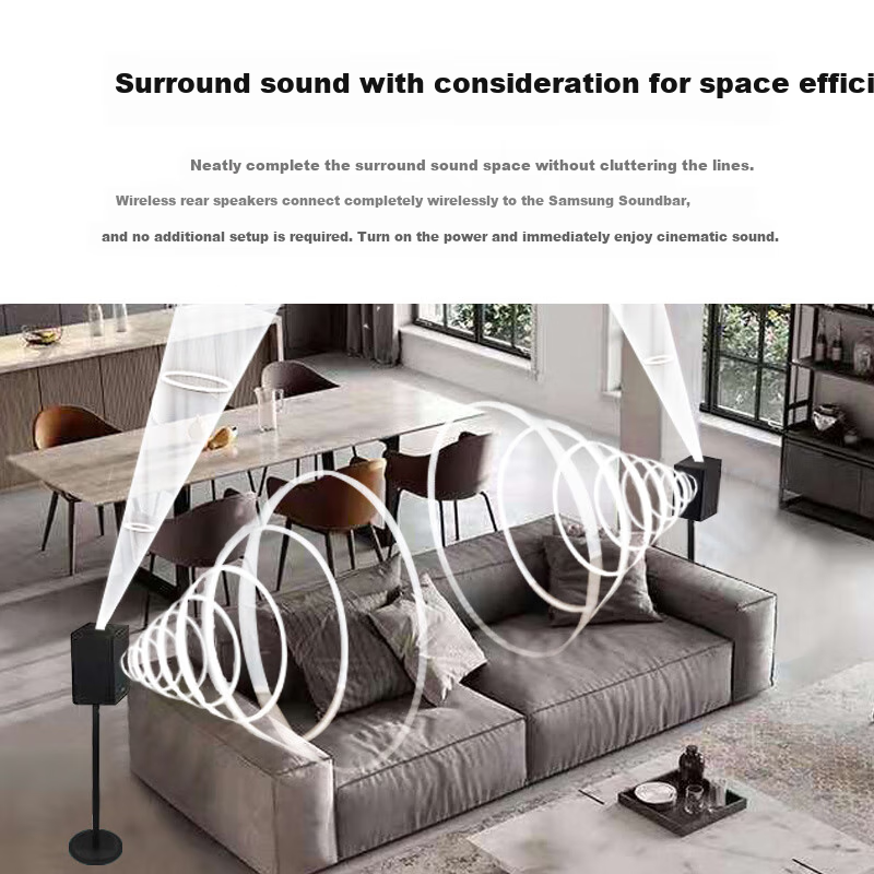 SAMSUNG SWA-9500S Wireless Rear Surround Speakers, Bar-Shaped Soundbar, Dolby At...