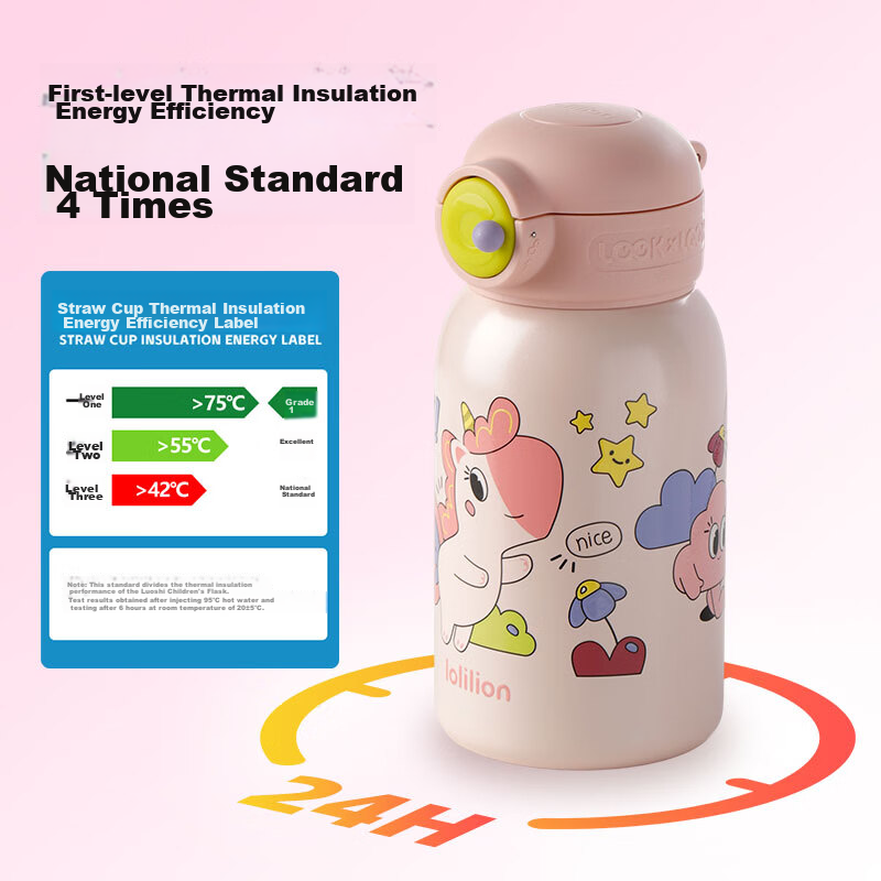 Luo Shi Children's Insulated Cup 316L Water Cup for Boys and Girls Students Baby...