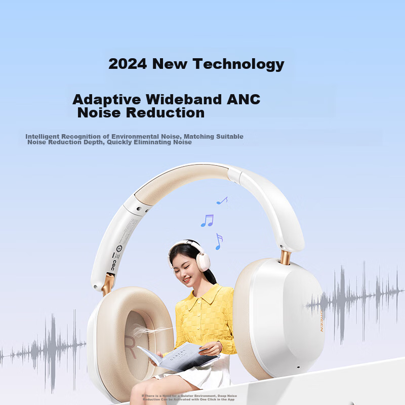 Lulian HiTune Max5c Dual Gold Standard Certified Over-Ear Bluetooth Headphones w...