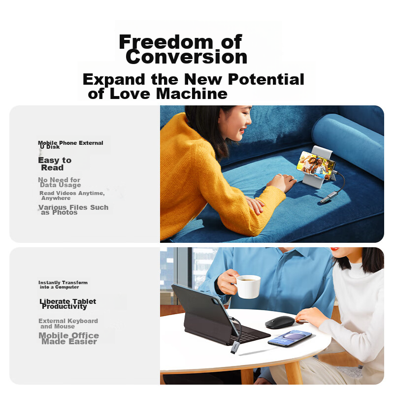 Lulian OTG Adapter, Type-C to USB Data Cable Converter, Car USB Drive Connector,...