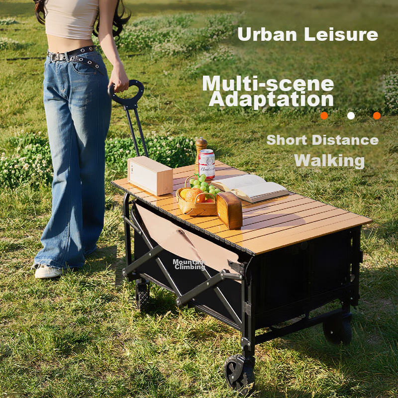 Suncojia Outdoor Camping Table Top, Campsite Cart, Street Vending Cart, Picnic C...