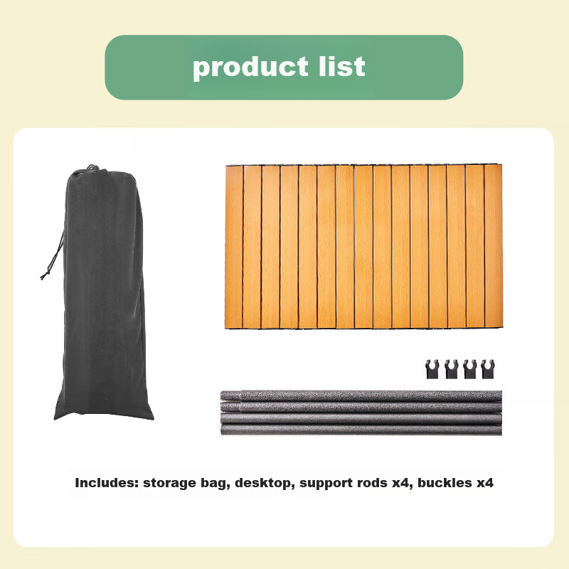 Suncojia Outdoor Camping Table Top, Campsite Cart, Street Vending Cart, Picnic C...