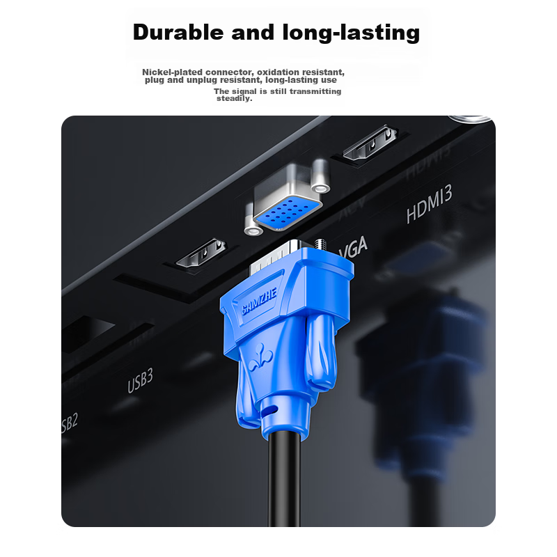 Shanze VGA Cable, High-Definition, Dual Magnetic Ring 3+6 Copper Core, Desktop C...