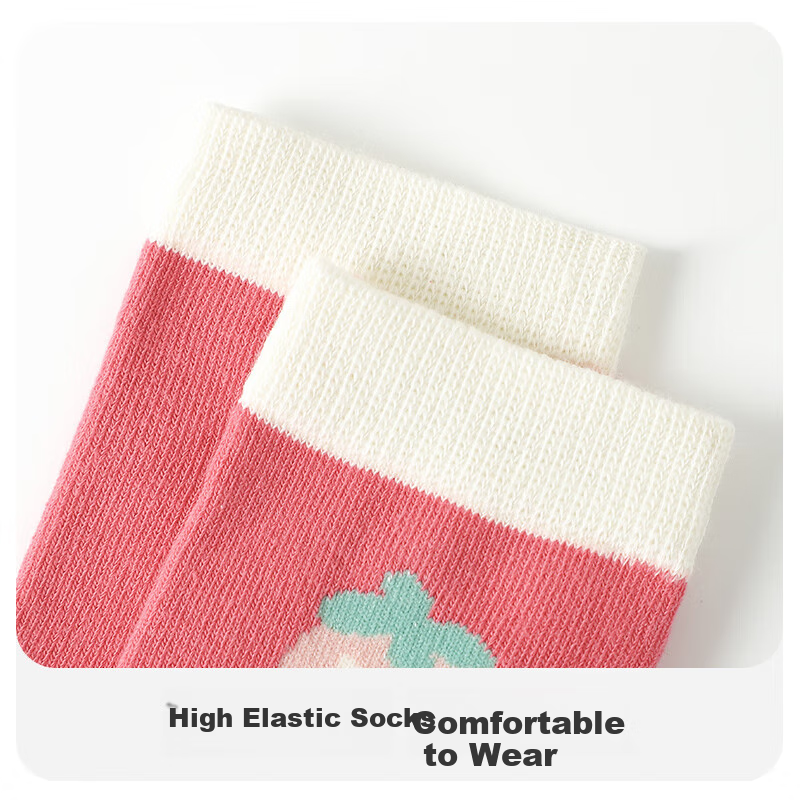 MiiOW Girls' Socks Children's Comfortable Breathable Cotton Mid-tube Socks Autum...