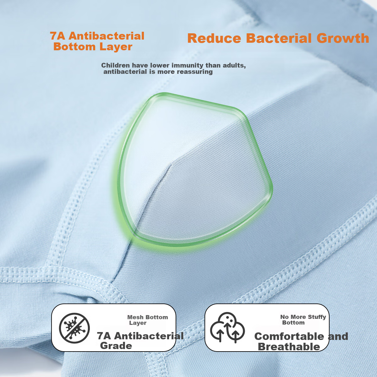 Maoren Children's Underwear, Boys' 4-Pack, Combed Cotton, Youth Boxer Briefs, Li...