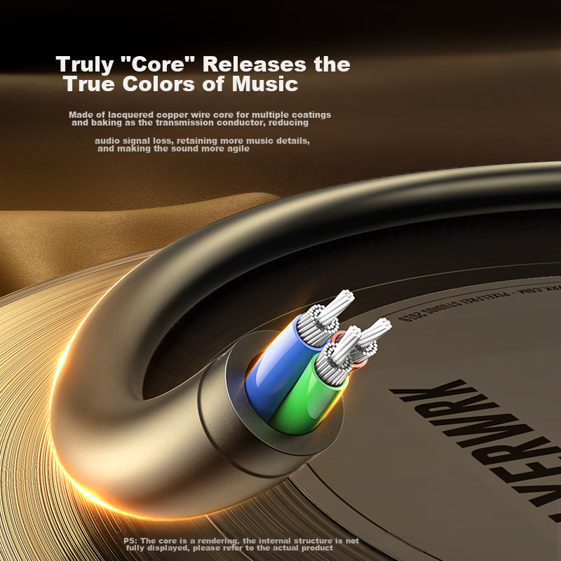 Lulian AUX Audio Cable, 3.5mm Male to Male Car Audio Connection Cable, Laptop Ph...