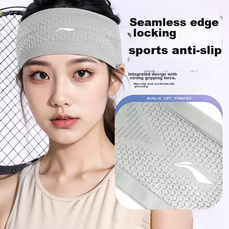LI-NING Sports Headband for Women, Wide Sweat-Absorbing Headband, Sweat-Absorbin...
