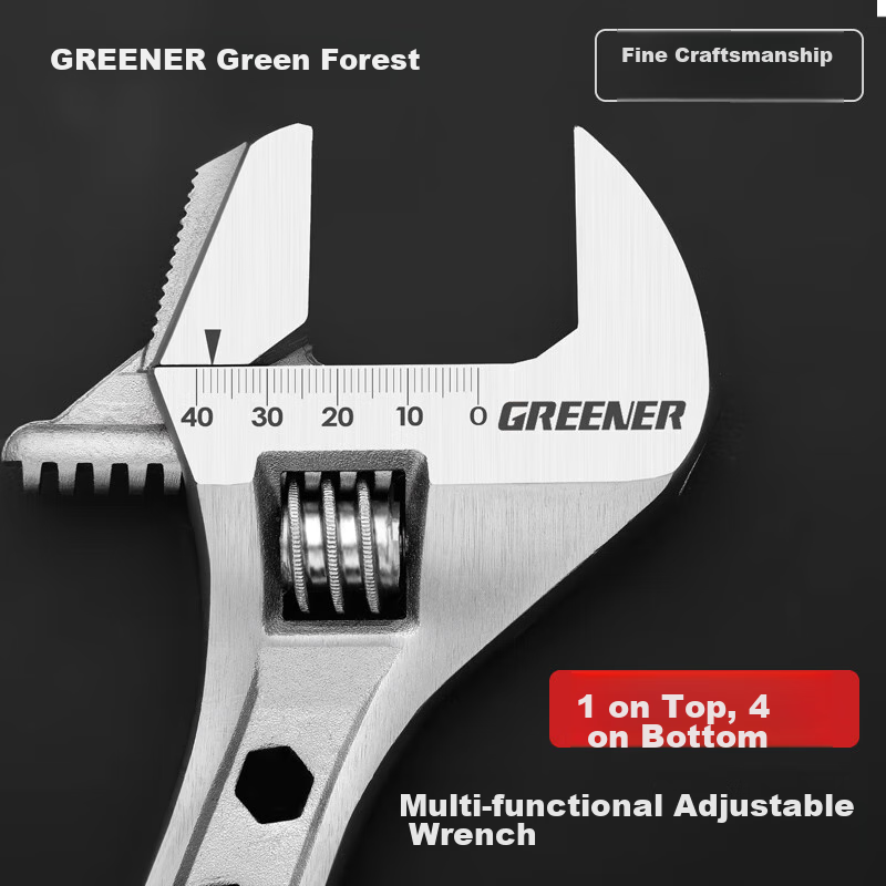 Greener Adjustable Wrench, Multi-Purpose Household Quick-Release Industrial-Grad...