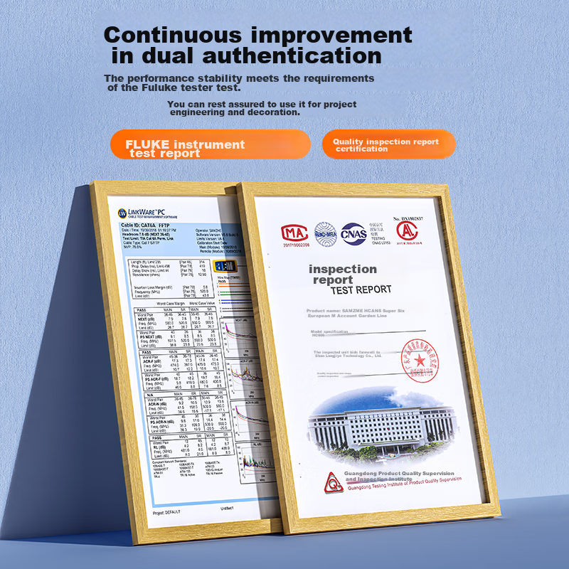 SAMZHE CAT6A Double-Shielded Network Cable [0.57±0.008mm Pure Copper Core] 10 Gi...