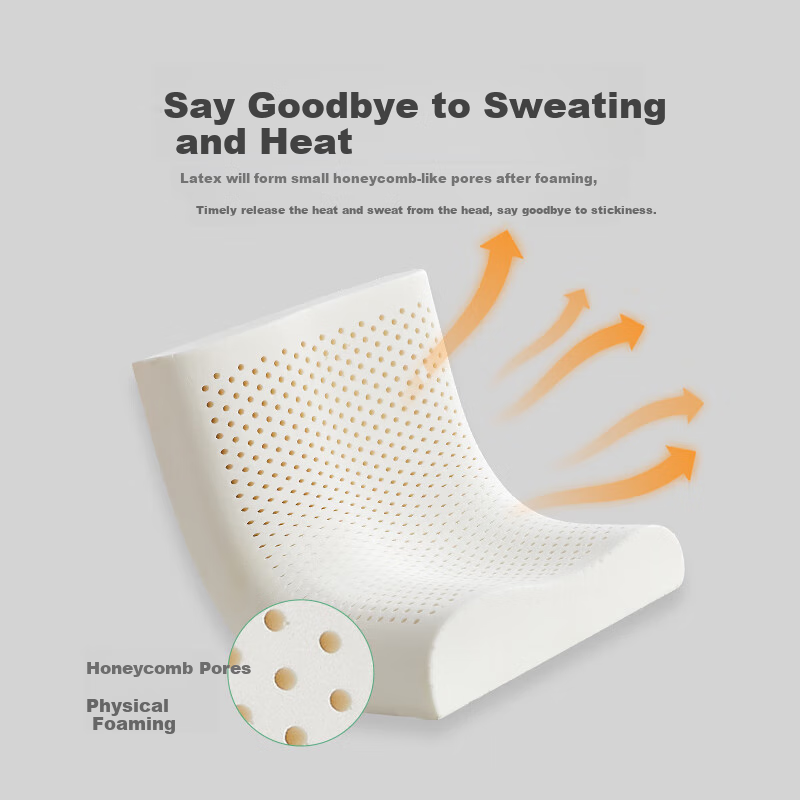 MENGYISHU Latex Pillow Thailand Imported Natural Rubber Adult Home Breathable Pi...