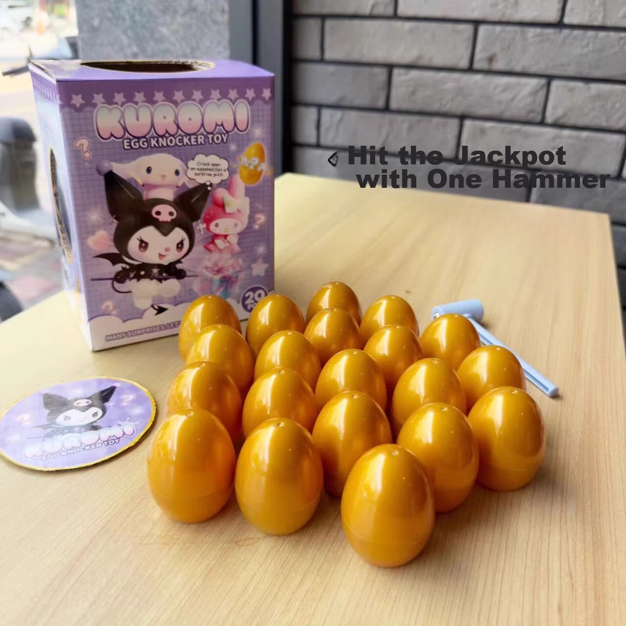 Lezhe Children's Golden Egg Smash Toy, Kuromi Blind Box, Hole-Punching Game, Pri...