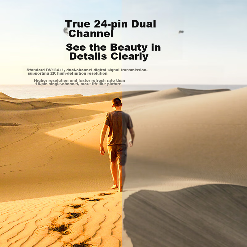 Lulian DVI Cable, DVI 24+1 Converter Cable, DVI-D Male to Male Dual-Channel Digi...