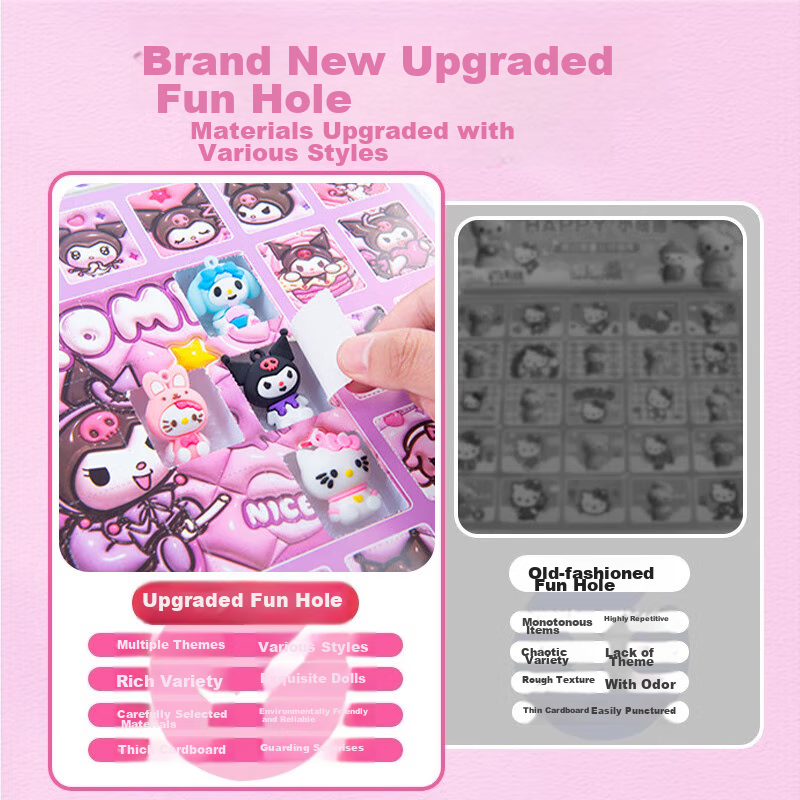 Lezhe Kuluomi Egg Party 80-Hole Blind Box Toy for Boys And Girls Aged 3-6 Poke A...