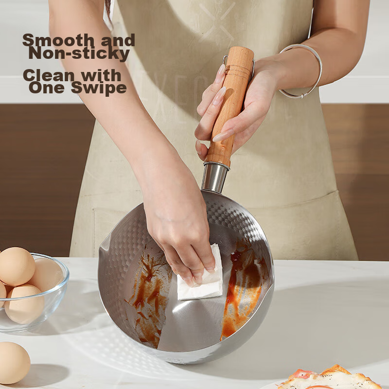 Maxcook Snowflake Pot, Hammered Stainless Steel Milk Pot, Noodle Soup Pot, Baby...